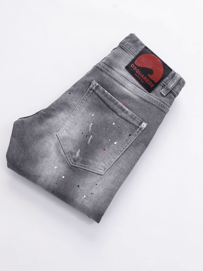 Smoky Gray Hole Jeans