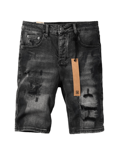 Dark Gray Ripped Classic Jeans