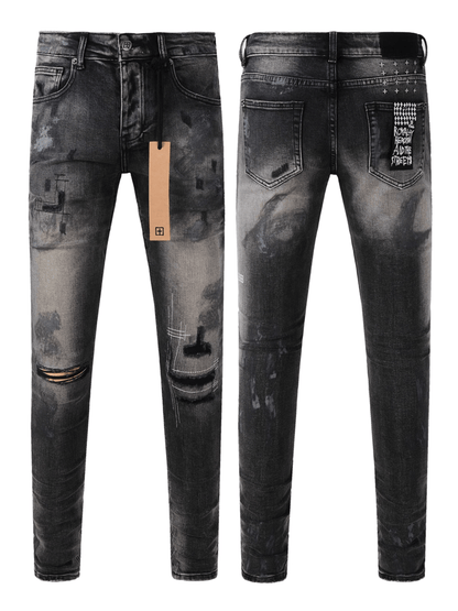 Washed Smoky Gray Classic Jeans