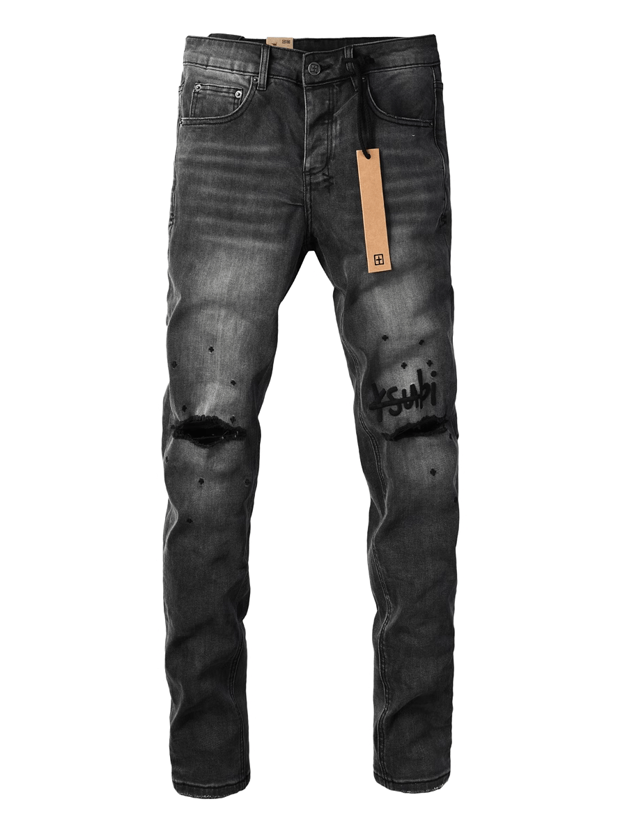 Smoky Gray Ripped Jeans