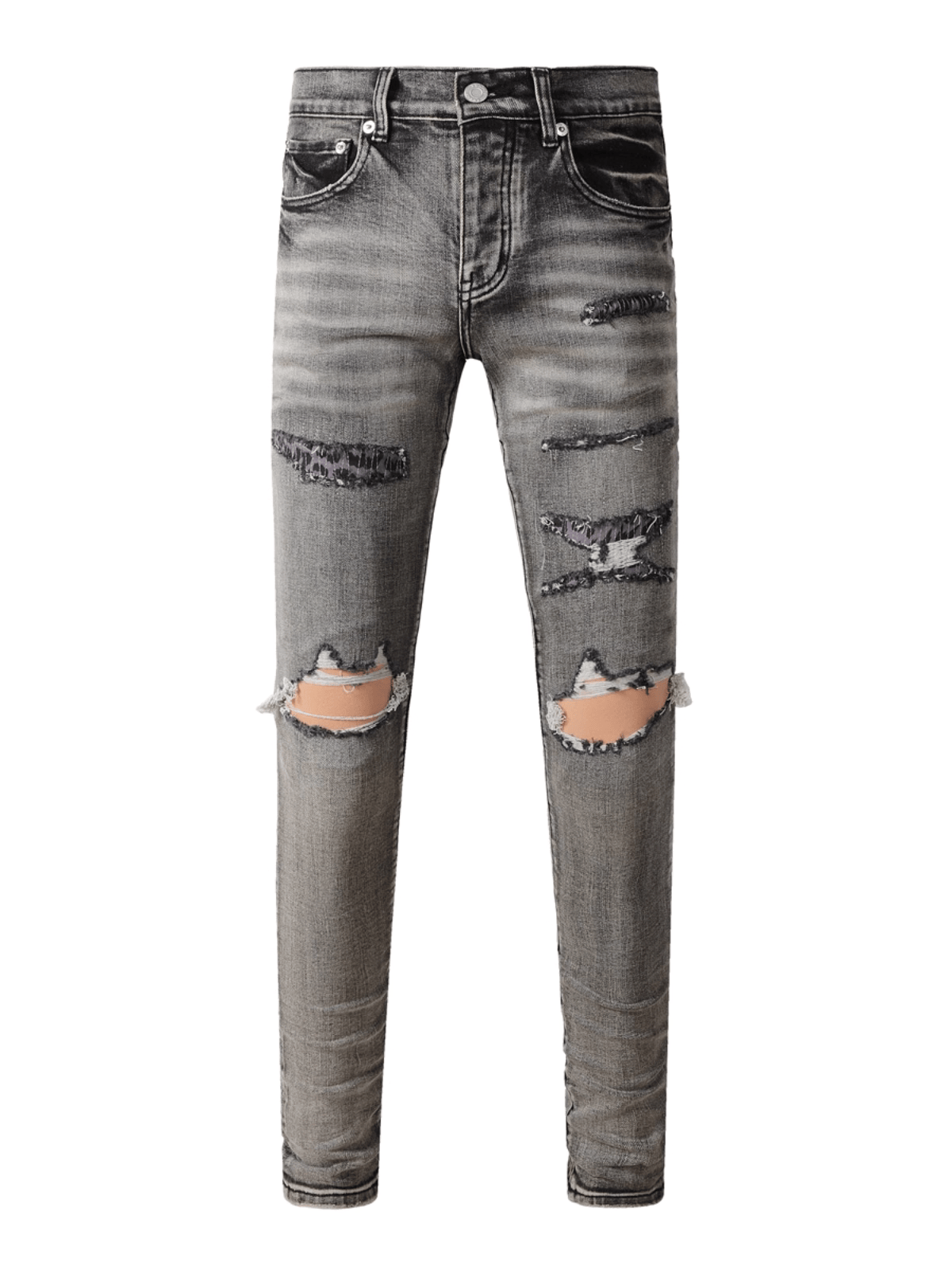 Smoky Gray Ripped Jeans