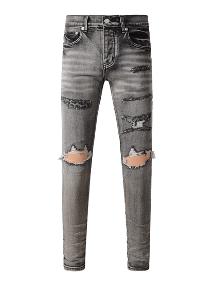 Smoky Gray Ripped Jeans
