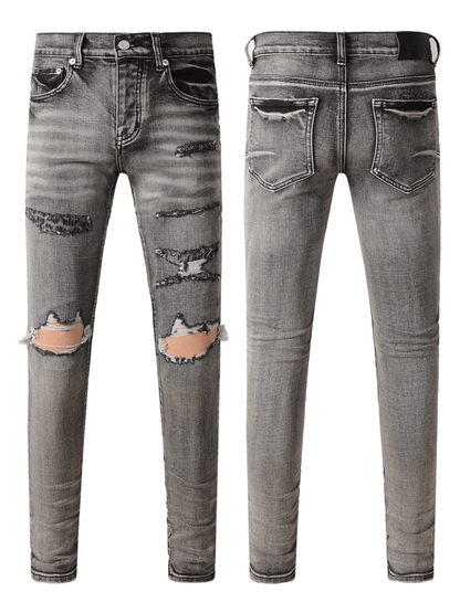 Smoky Gray Ripped Jeans
