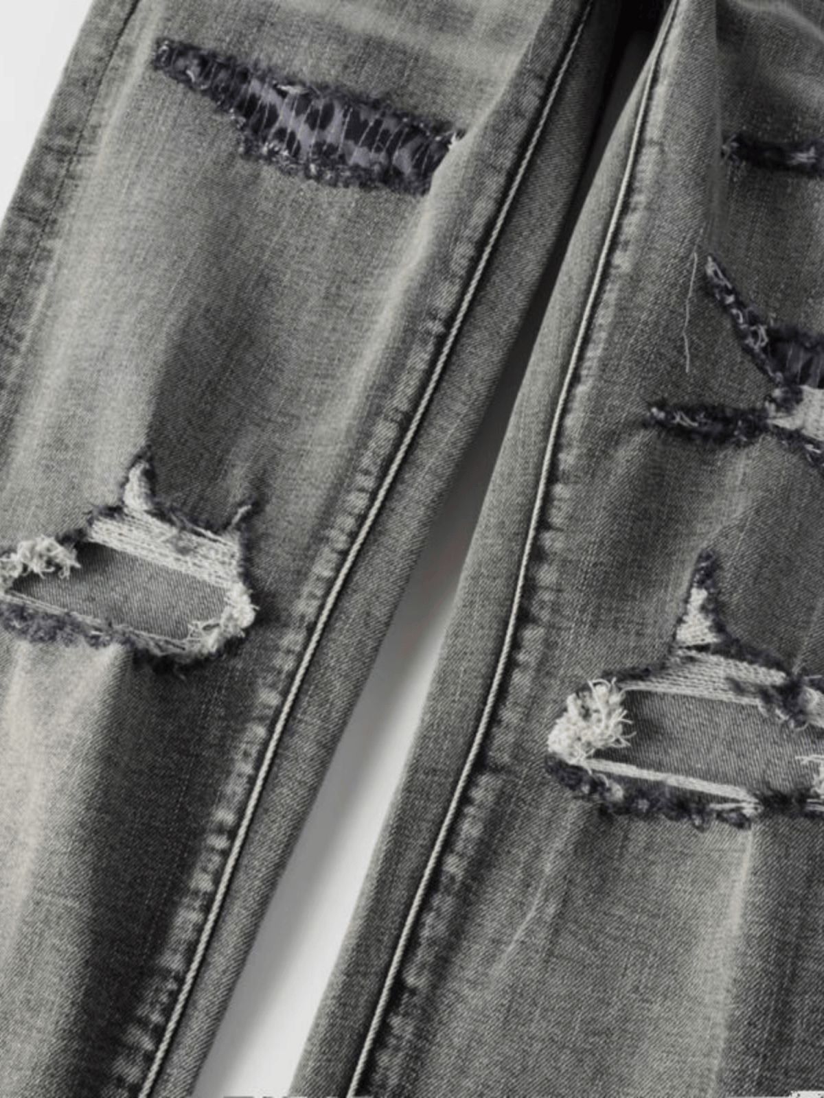 Smoky Gray Ripped Jeans