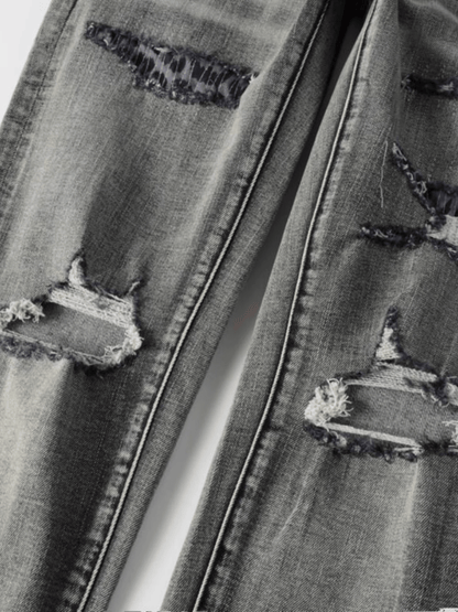 Smoky Gray Ripped Jeans