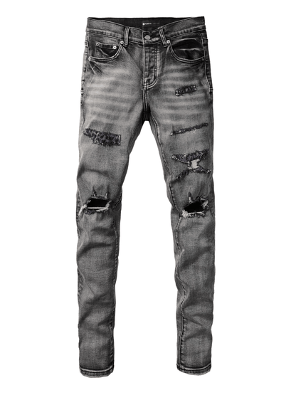 Smoky Gray Ripped Jeans