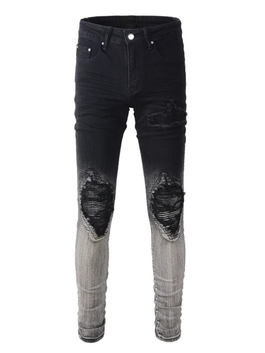 Classic Black White Gradient Jeans