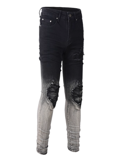 Classic Black White Gradient Jeans