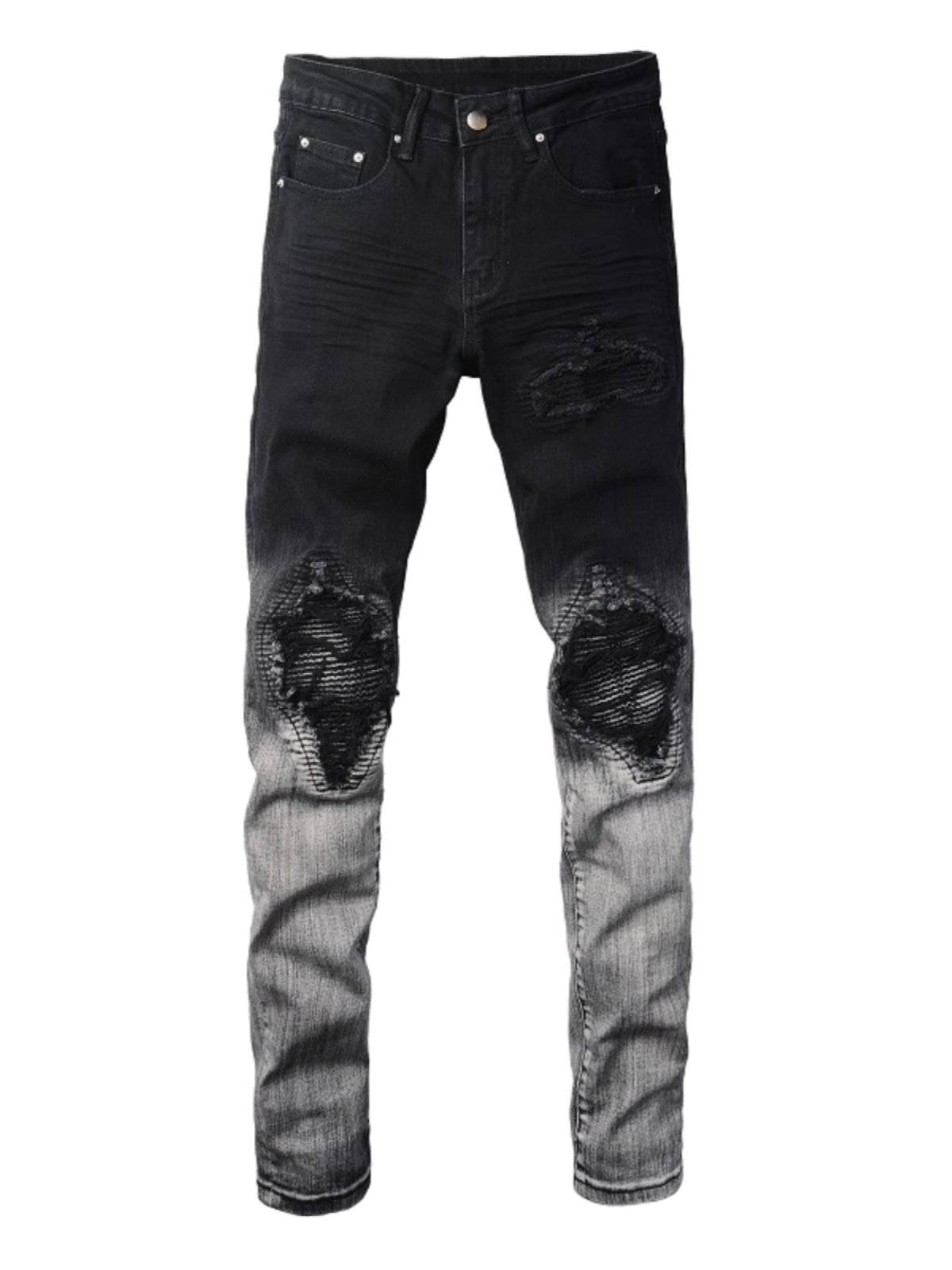 Classic Black White Gradient Jeans