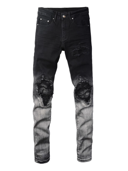 Classic Black White Gradient Jeans