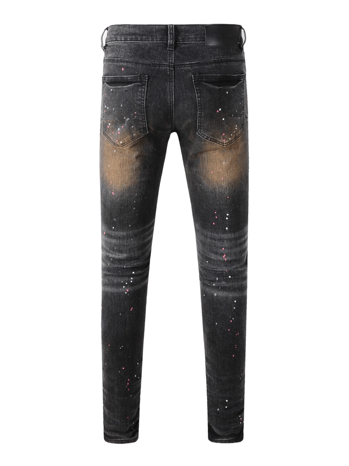 Black Washed Paint Splash Jeans