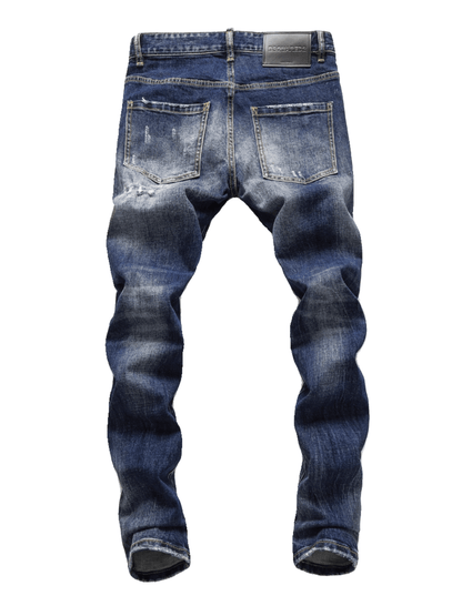 White Ripped Patch Jeans