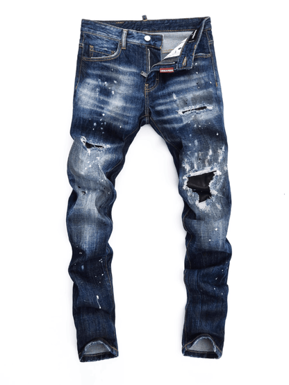 Dark Blue Patch Jeans