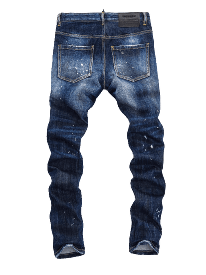 Dark Blue Patch Jeans