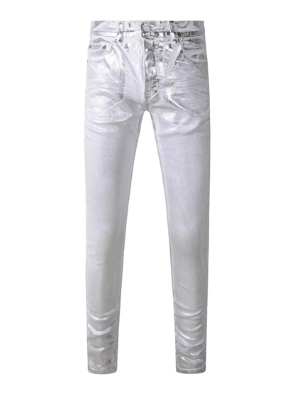 White Silver Classic Jeans