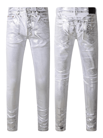 White Silver Classic Jeans