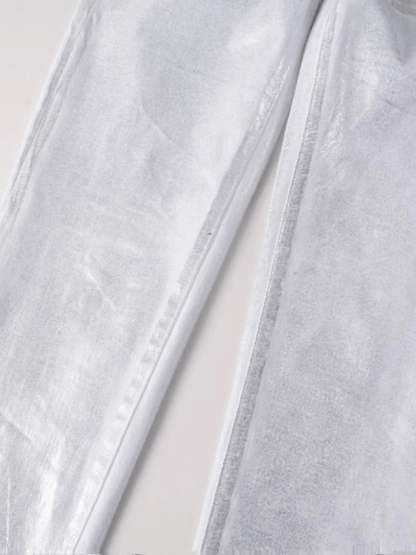 White Silver Classic Jeans