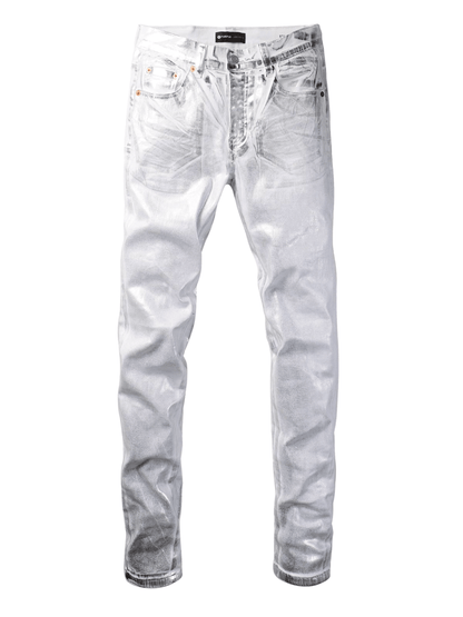 White Silver Classic Jeans