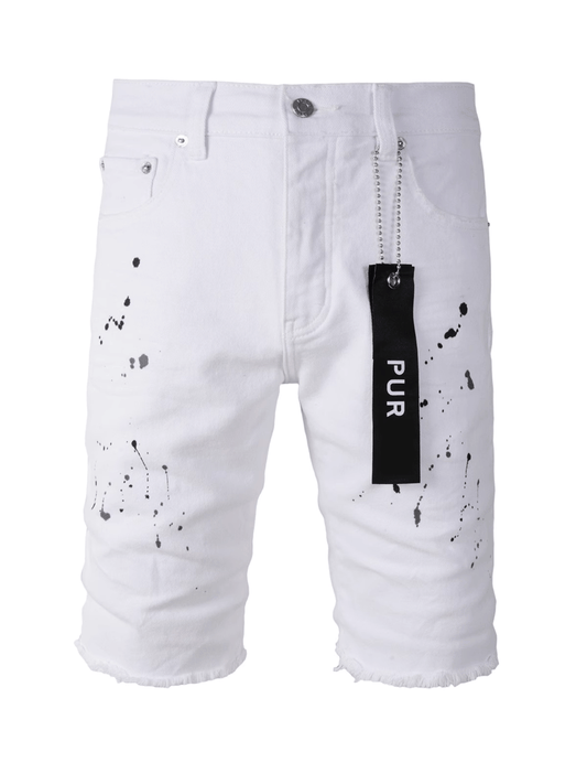 White Paint Dot Jeans