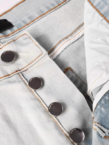 White Writing Jeans