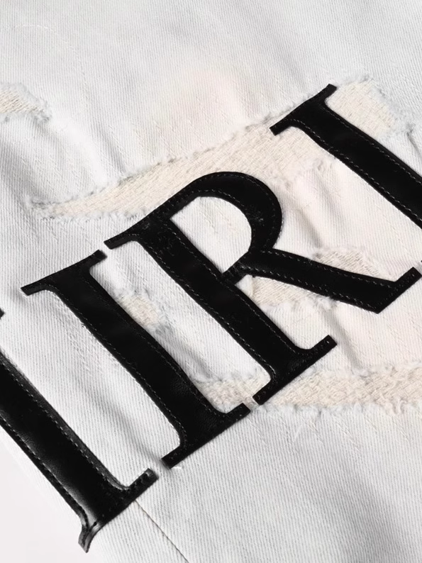 White Writing Jeans