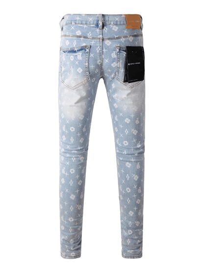 White Creative Paint Jeans