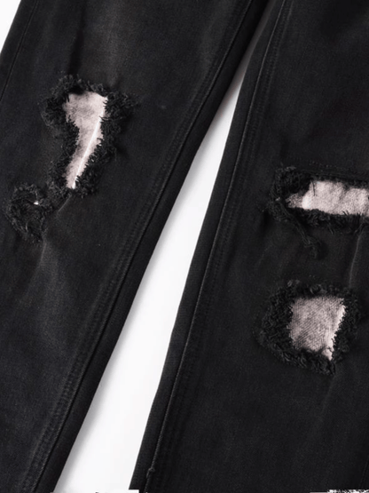 Charcoal Shred Patch Jeans